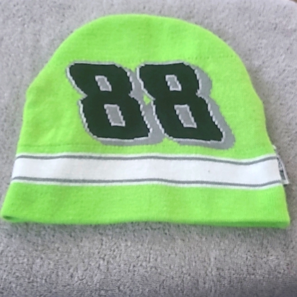 Dale Earnhardt Jr Rare Skull Cap Neon green